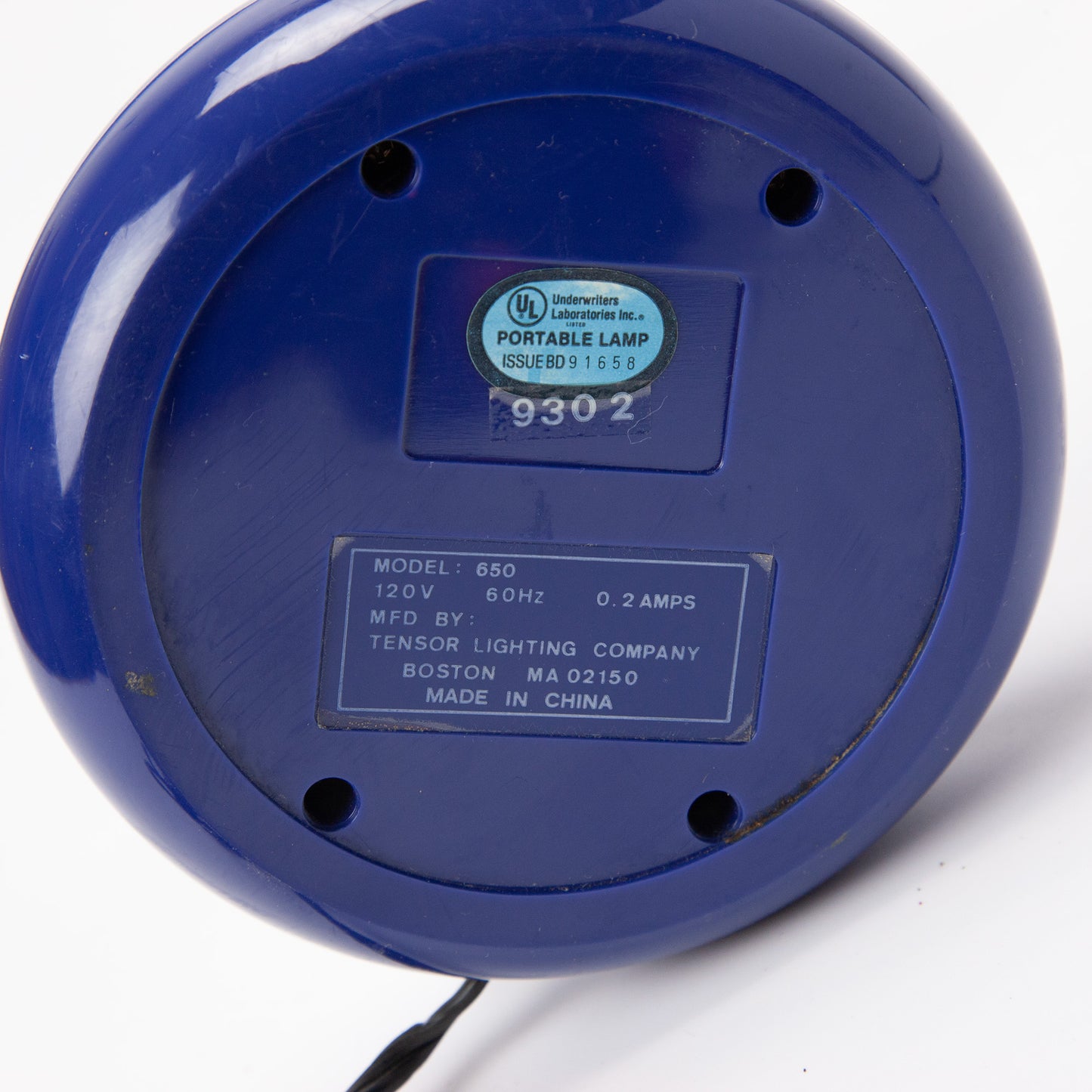 1970s Tensor 650 Blue Telescoping Desk Lamp