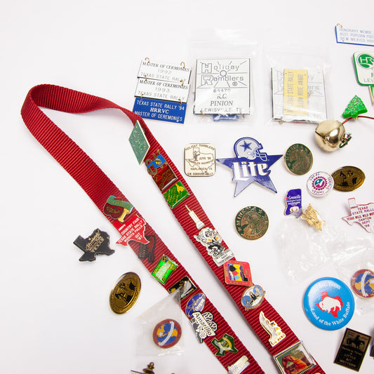 95 Vintage Holiday Rambler RV Club Travel Pin Texas Rally Badge Lot
