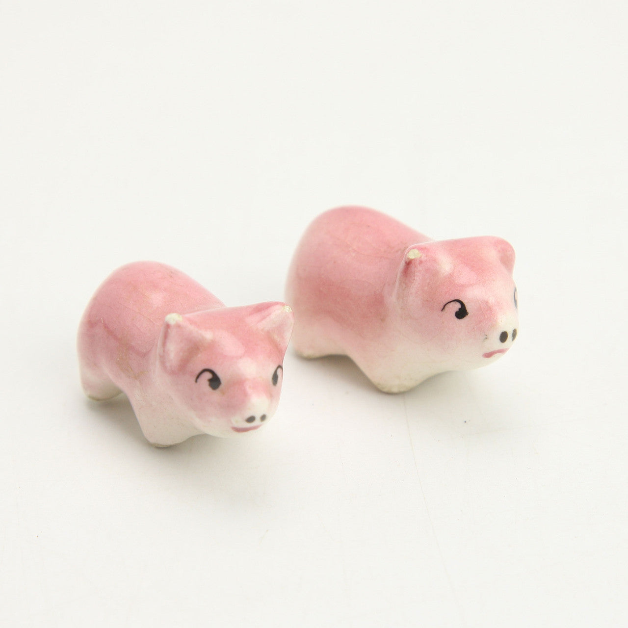 Vintage Japan Porcelain Mama Pig & 6 Piglets Figurine Farmhouse Pig Collectible
