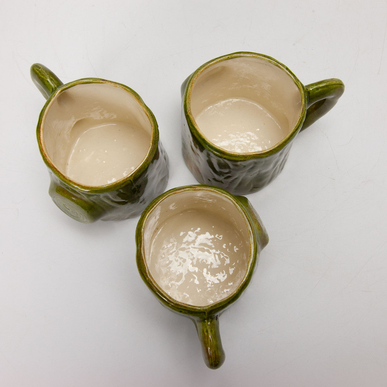 Vintage Garland Ceramics Tree Pitcher and Stump Mugs Set