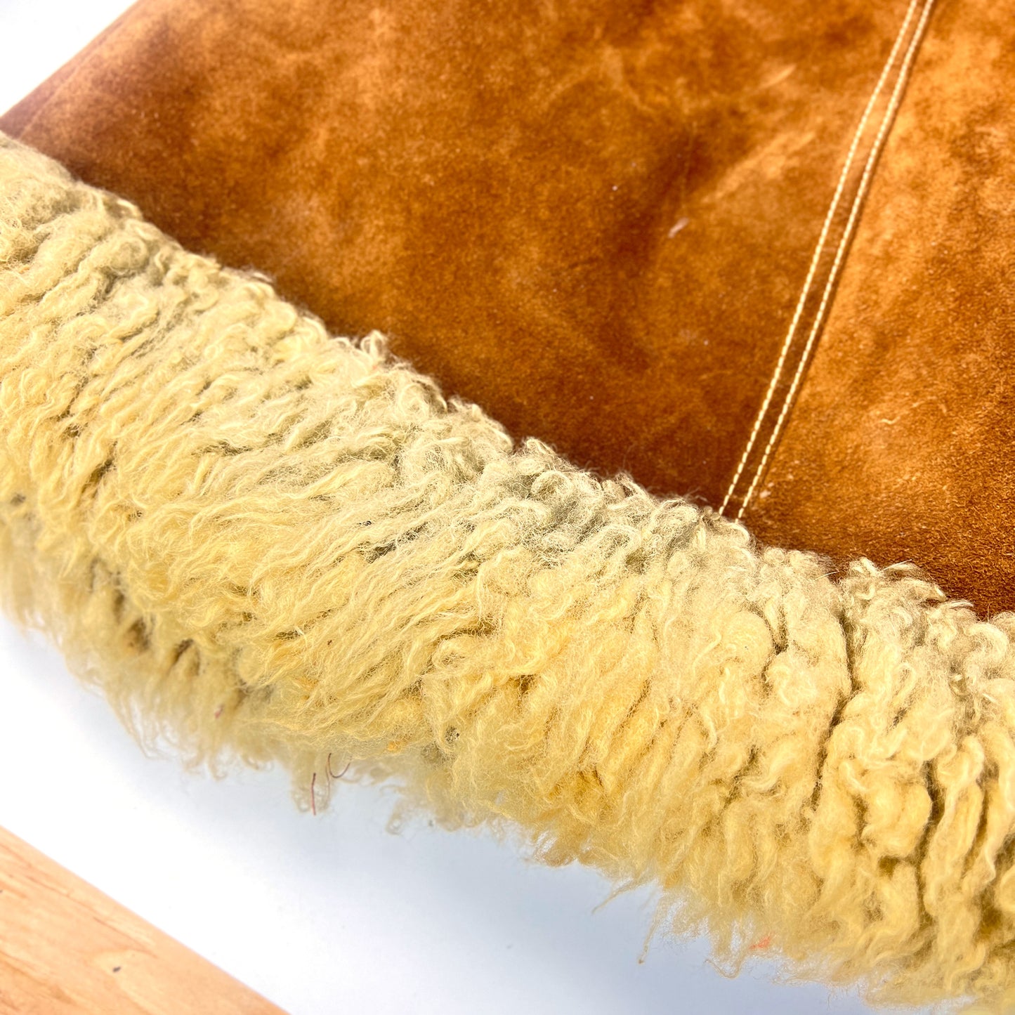 Vintage Penny Lane Suede Faux Shearling Long Coat Women's XS/S