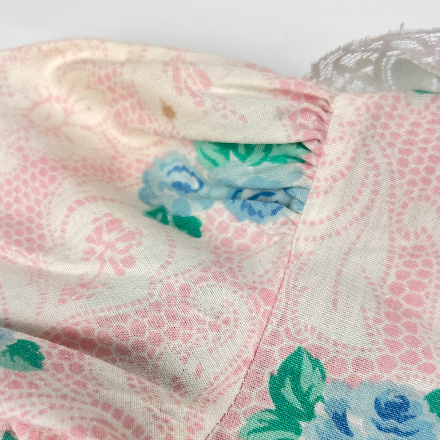 Vintage Patti Playpal 35" Doll Dress Pink Blue Floral