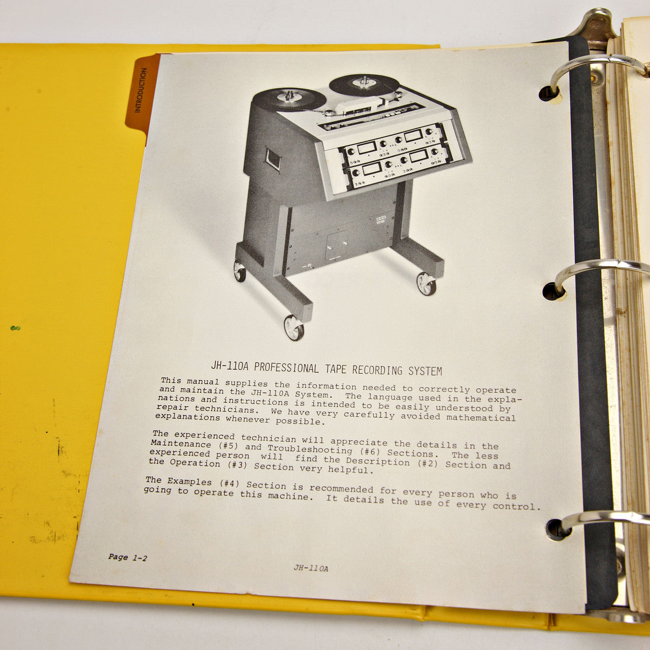 MCI JH-10A Professional Tape Recorder Technical Manual