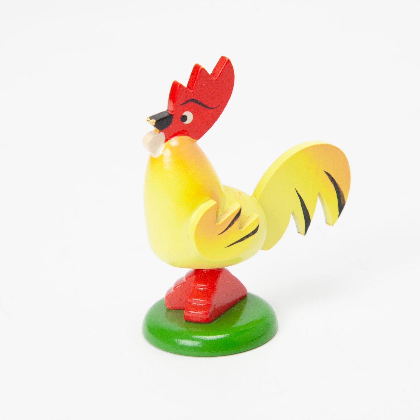 Vintage Erzgebirge Style Wood Bunny Rooster Figurines Lot 5 Folk Art