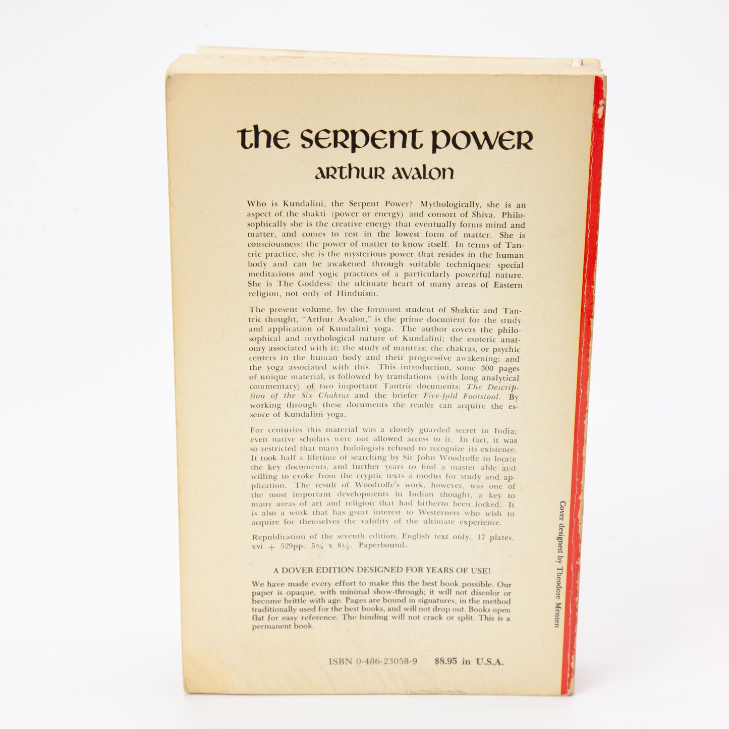 The Serpent Power Arthur Avalon 1974 Dover Paperback