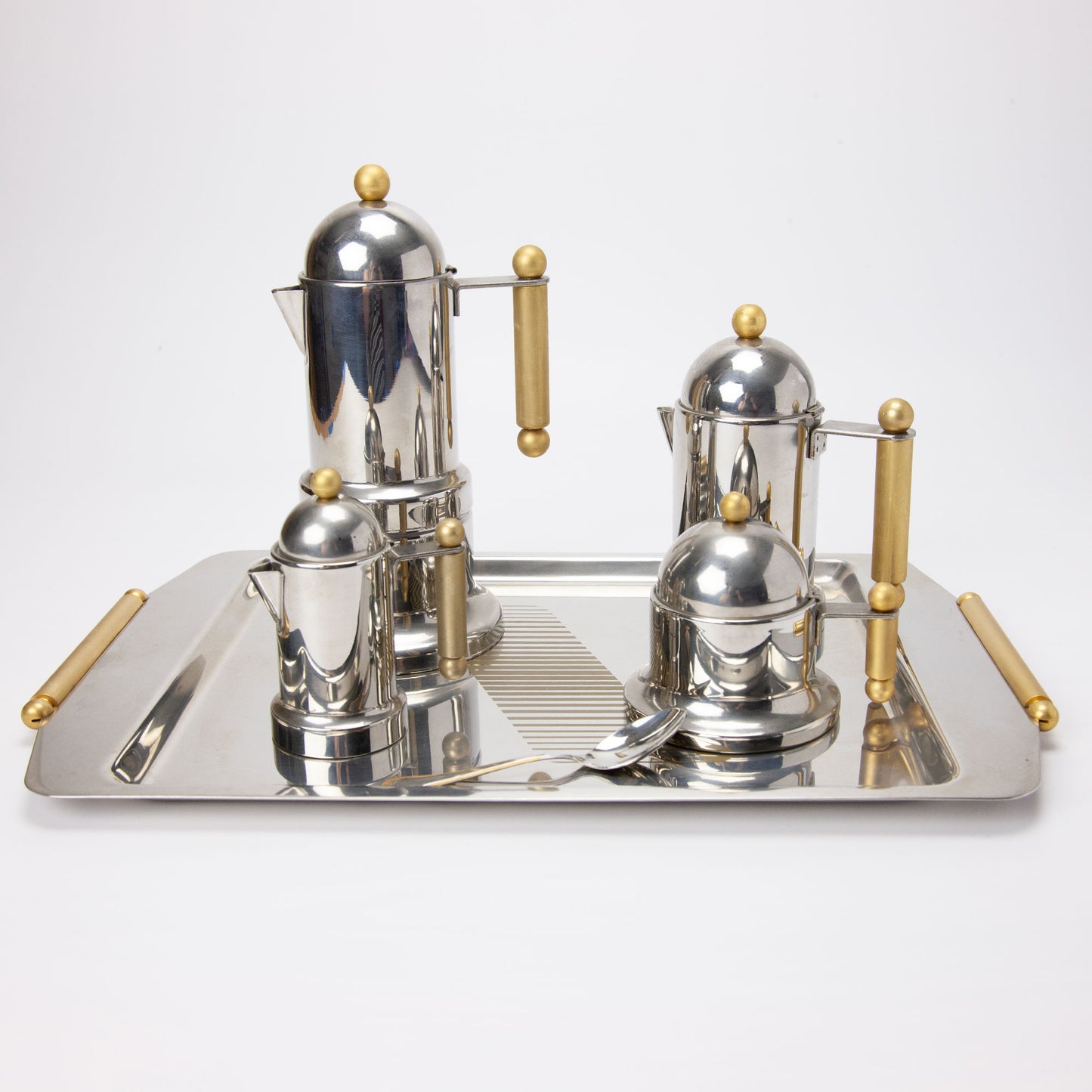 Kontessa Stainless Gold Espresso Set Six Piece