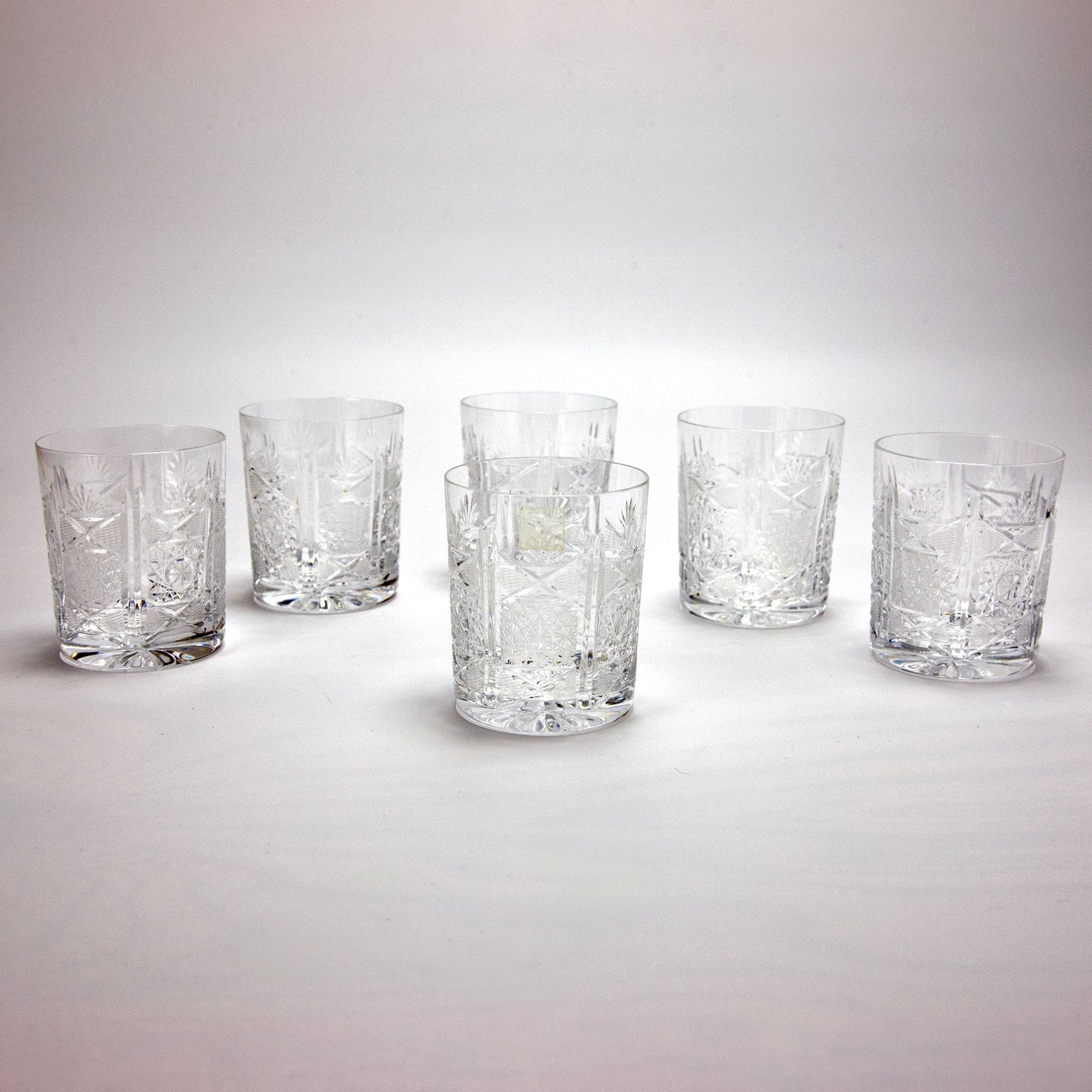 Rogaska Boris Kidric Cut Crystal Old Fashioned Glasses Yugoslavia