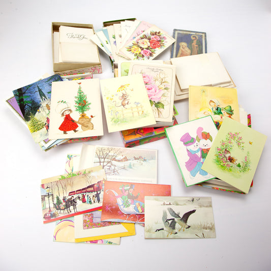 Vintage Greeting Cards Mixed Lot 6 Boxes Holiday Occasion Assorted