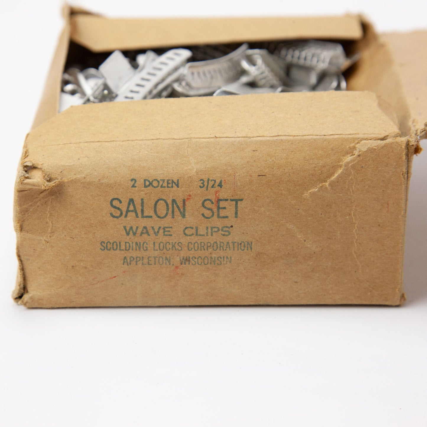 Vintage Metal Wave Hair Clips Lot 38 NOS