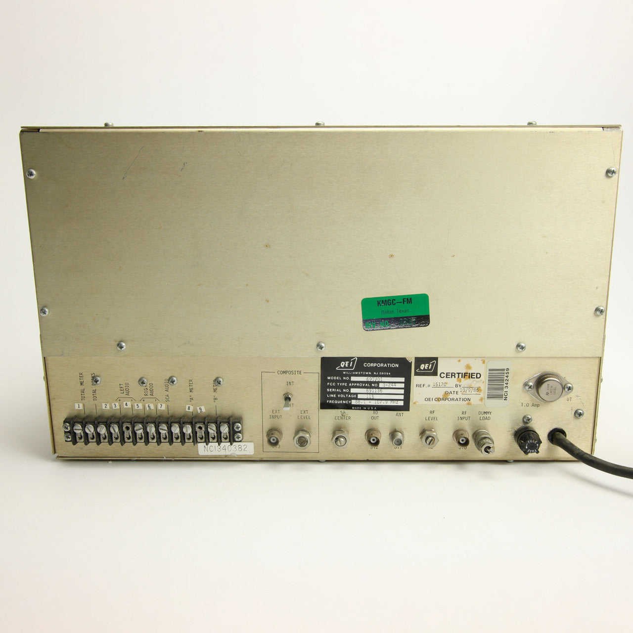 QEI 691-FM Modulation Monitor Radio Broadcast