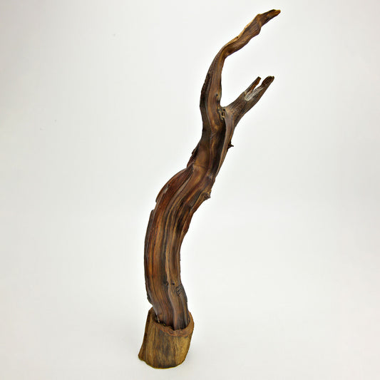 Driftwood Freeform Sculpture on Wood Base 25" Tall