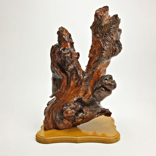 Burl Wood Organic Sculpture on Base 18" x 11.5" x 7.75"