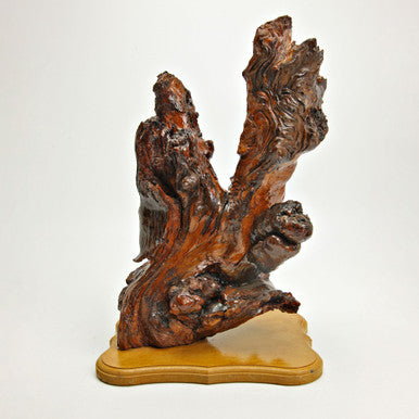 Burl Wood Organic Sculpture on Base 18" x 11.5" x 7.75"
