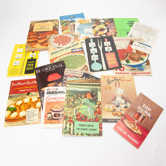 Mid Century Cookbook Pamphlets With Handwritten Recipes Lot of 19