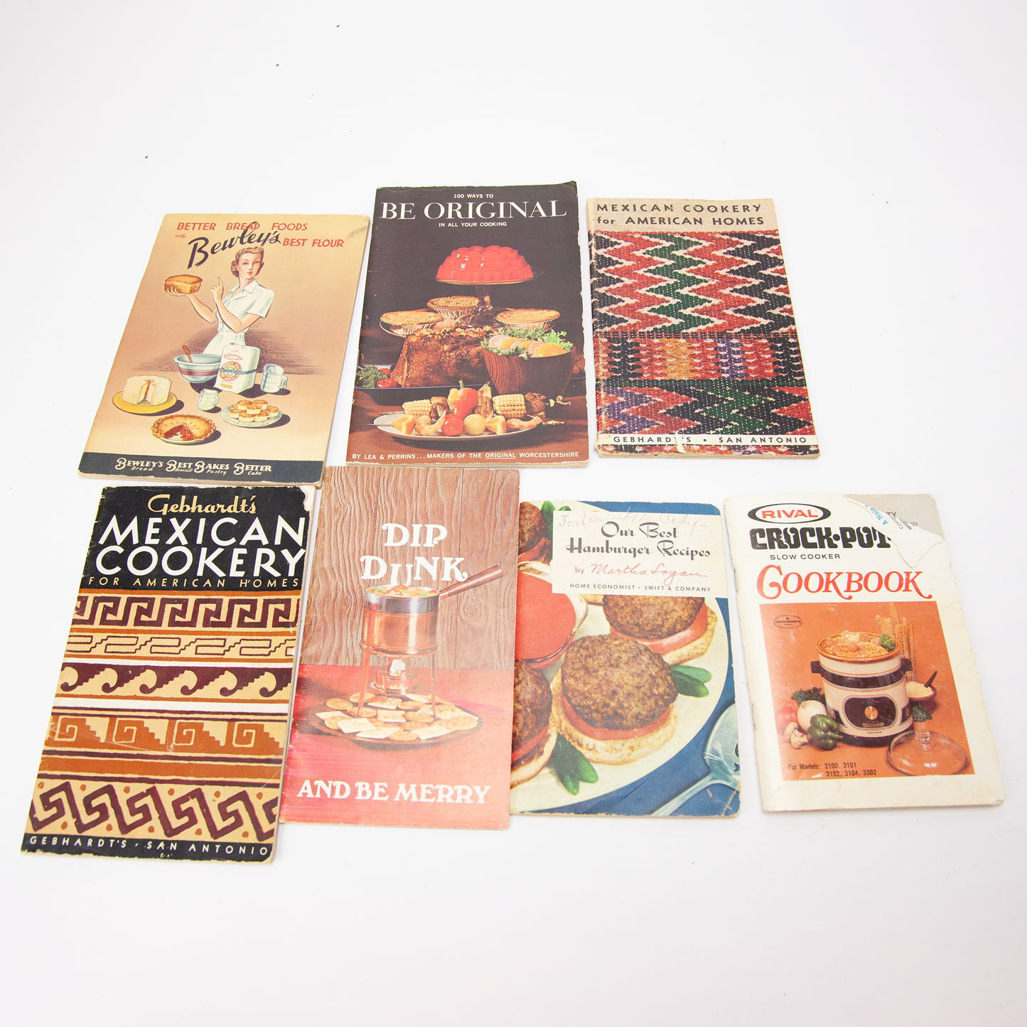 Mid Century Cookbook Pamphlets With Handwritten Recipes Lot of 19