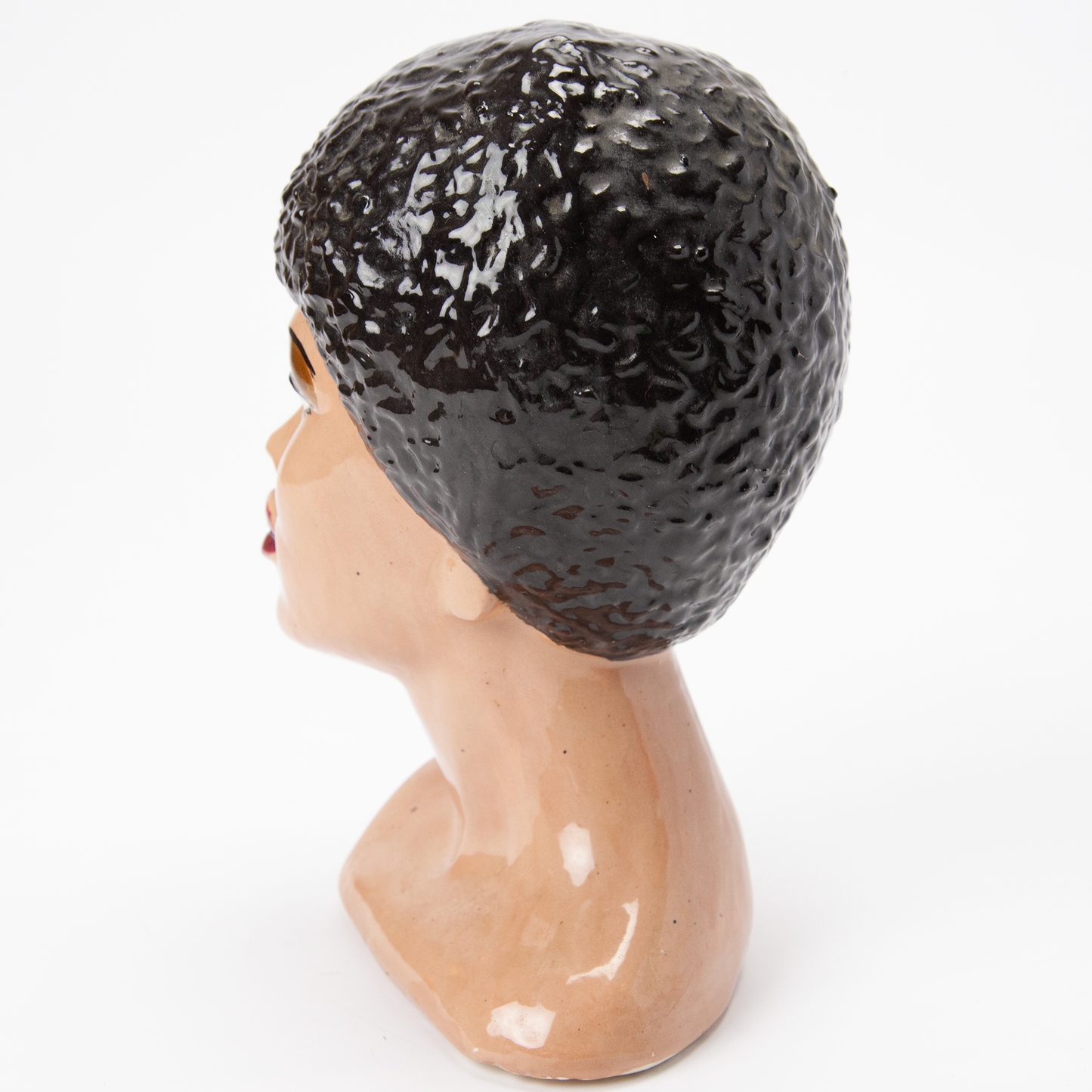 Vintage African American Afro Bust Ceramic Head Sculpture