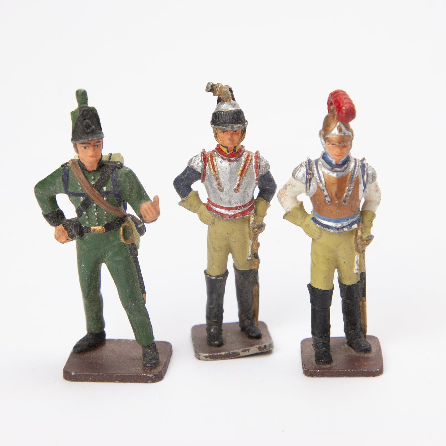 Vintage 54mm Lead Hand Painted Military War Figures Lot of 15 Mixed Lot