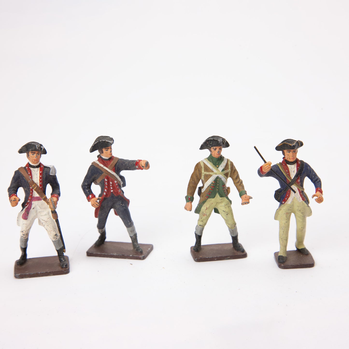 Vintage 54mm Lead Hand Painted Military War Figures Lot of 15 Mixed Lot