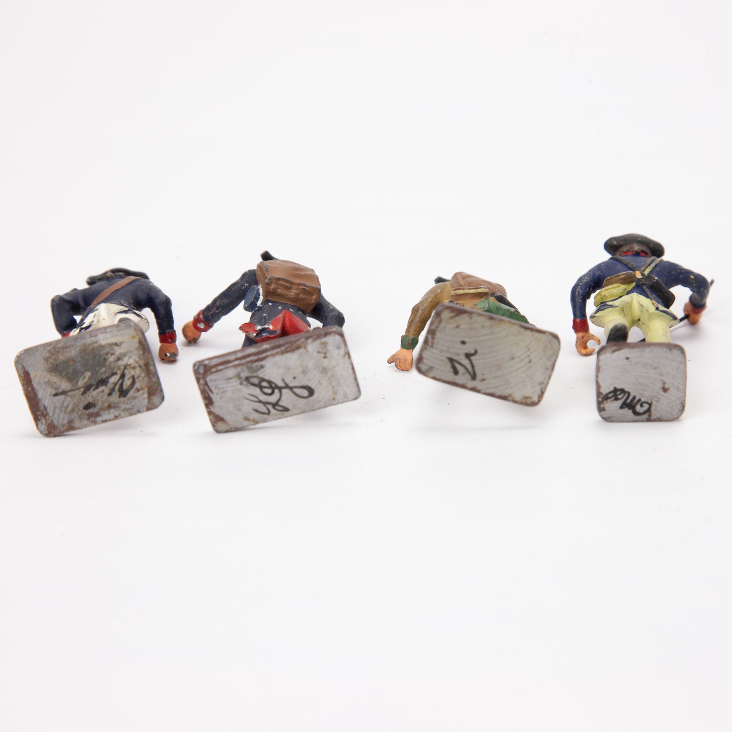 Vintage 54mm Lead Hand Painted Military War Figures Lot of 15 Mixed Lot