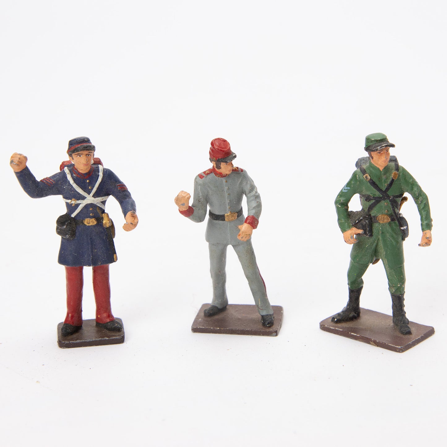 Vintage Lead 54mm Hand Painted Civil War Soldiers Lot of 8