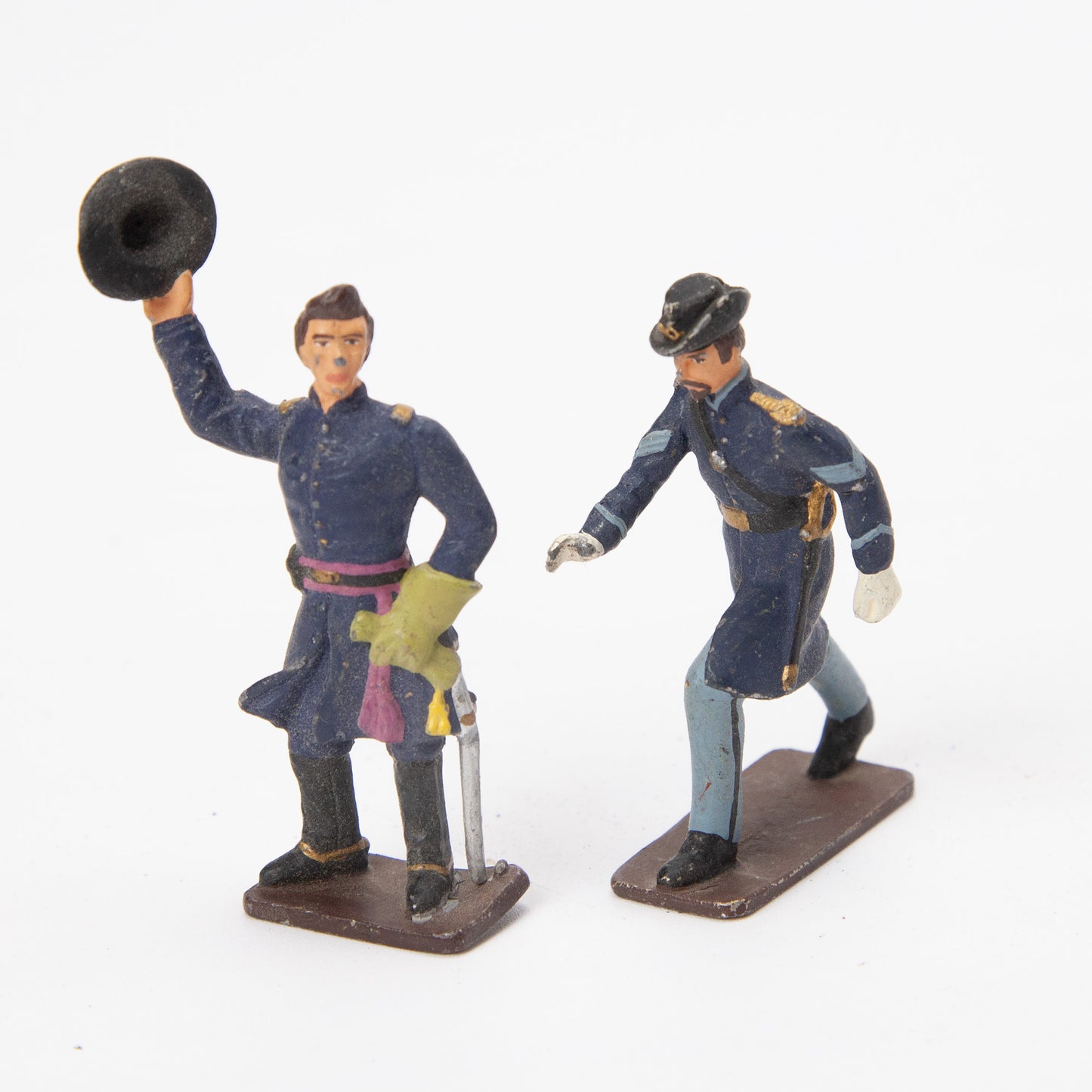 Vintage Lead 54mm Hand Painted Civil War Soldiers Lot of 8