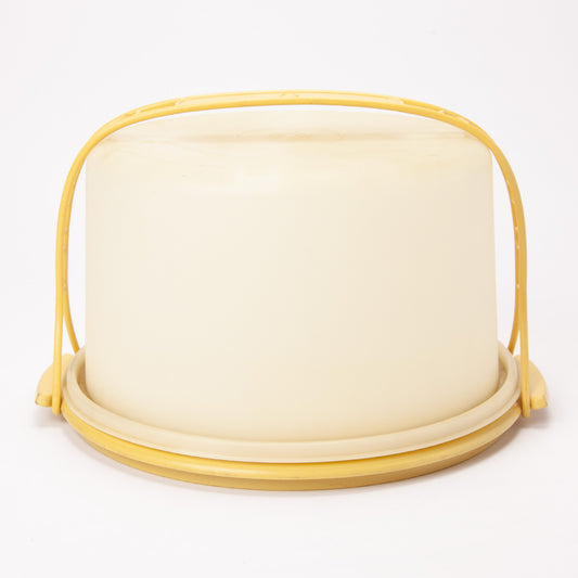Vintage Tupperware Harvest Gold Cake Carrier 684-5 With Handle