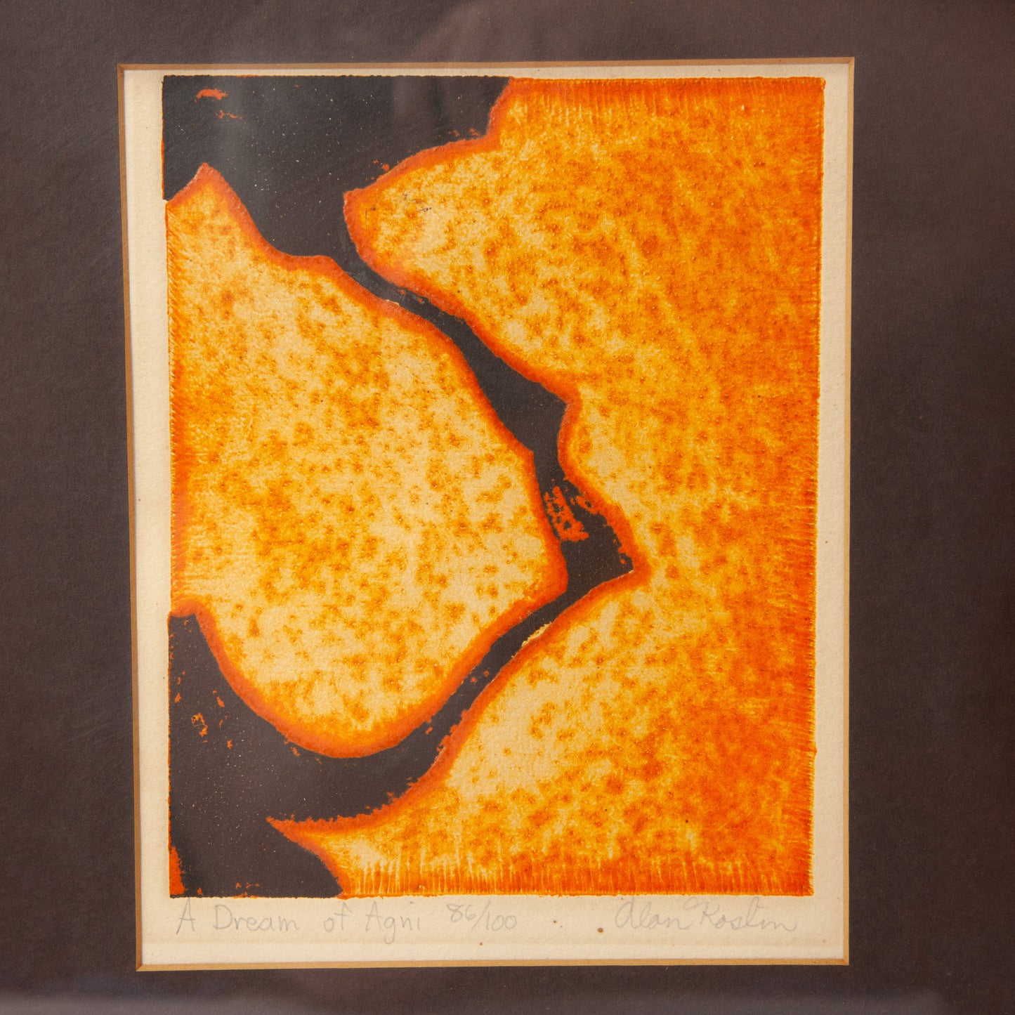 Alan Rosslin A Dream of Agni Hindu Fire Deity Framed Art Signed 86/100