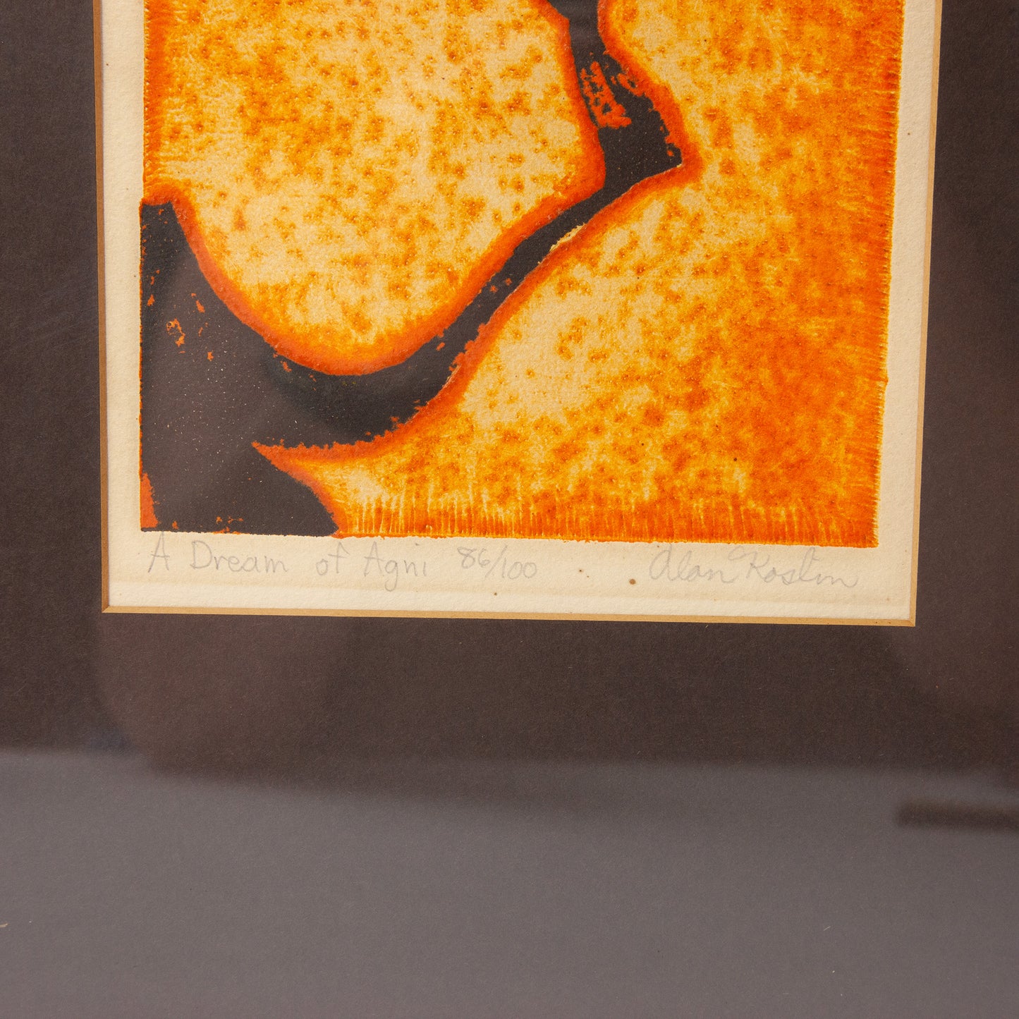Alan Rosslin A Dream of Agni Hindu Fire Deity Framed Art Signed 86/100