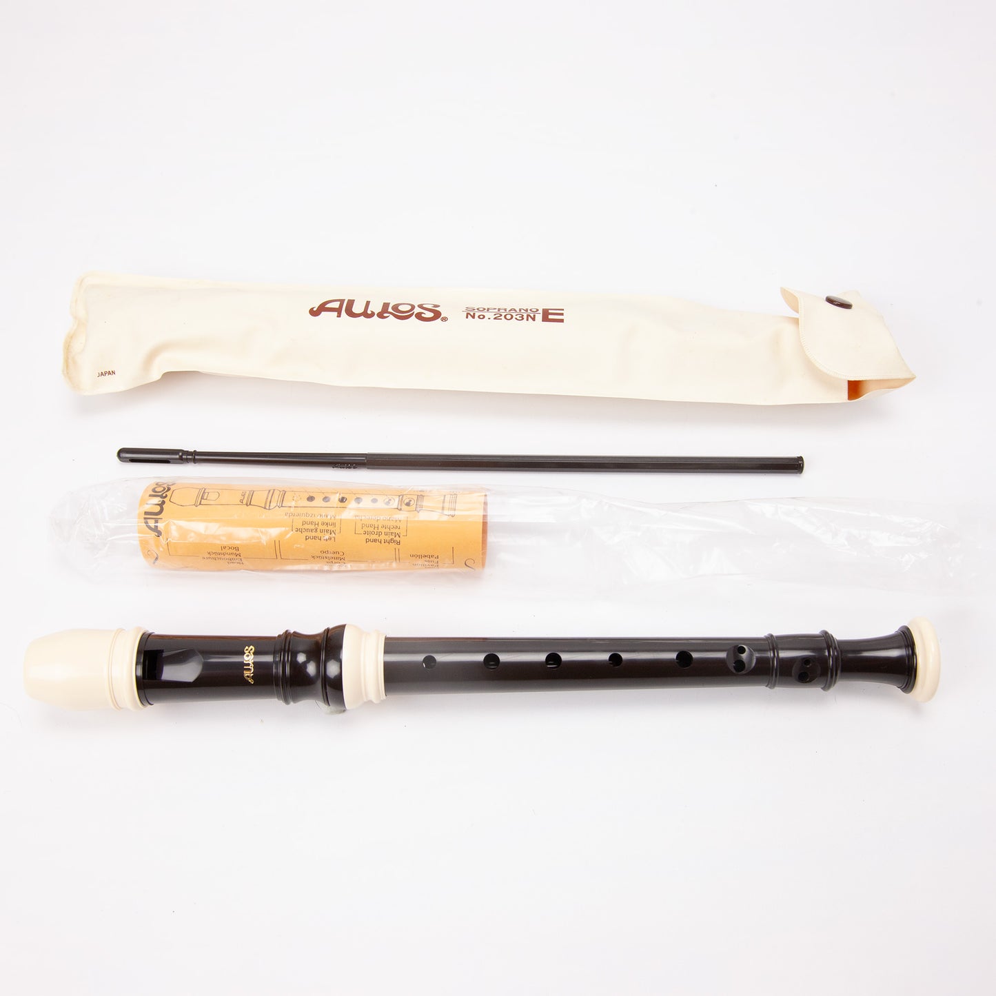Aulos Soprano E Recorder 203N With Bag
