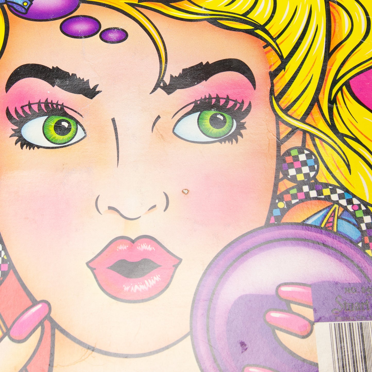 1989 Lisa Frank I Love to Shop Folder 3 Hole Pocket Unpunched