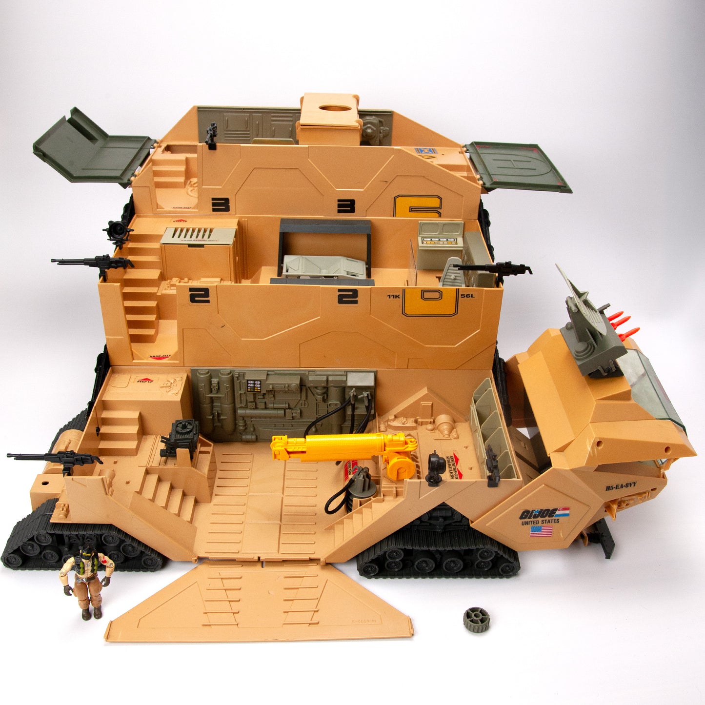 1987 G.I. Joe Mobile Command Center w/ Steamroller Driver - Incomplete