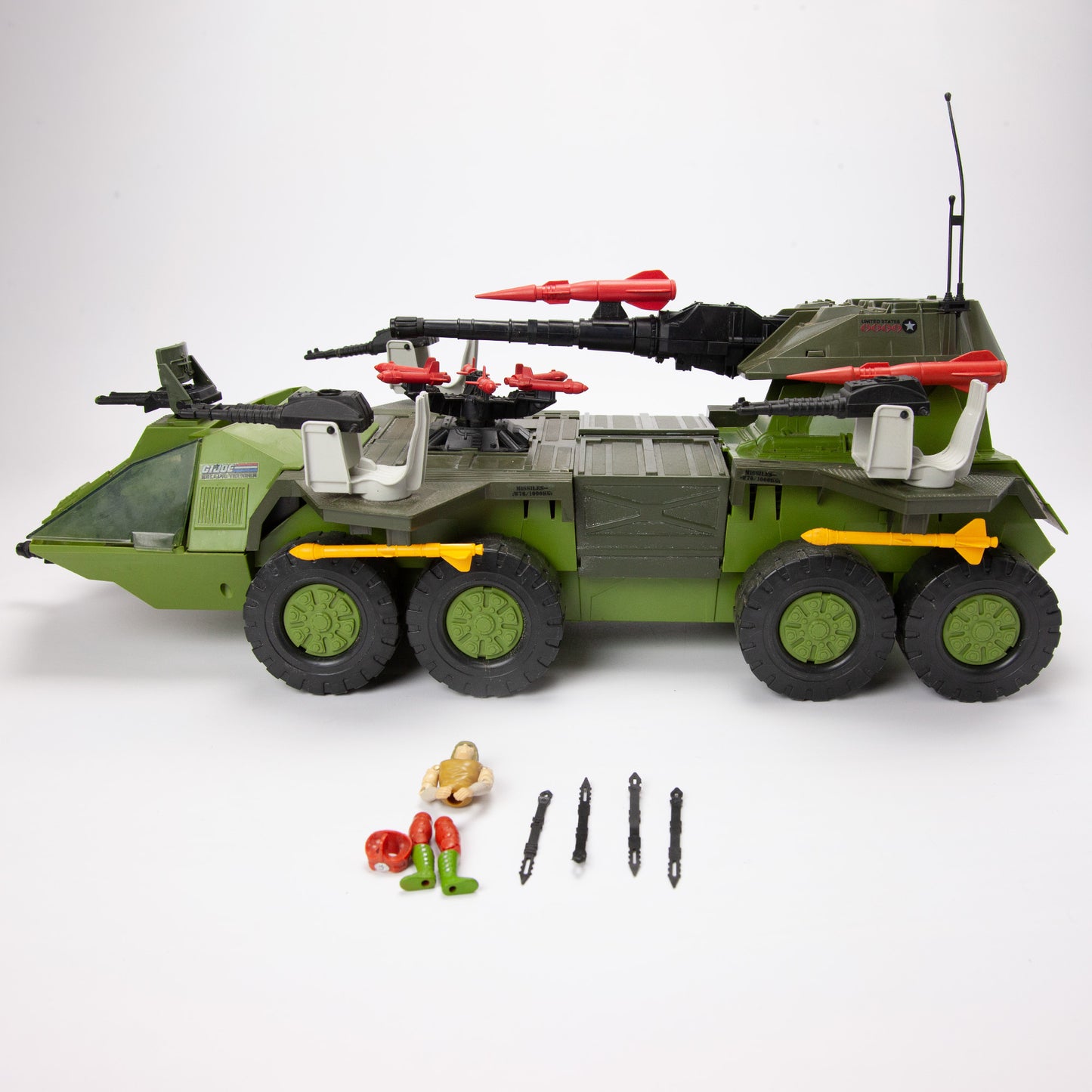 1988 Hasbro G.I. Joe Rolling Thunder w/ Driver & Armadillo - Near Complete