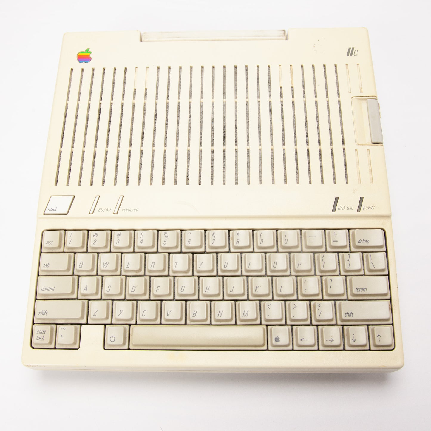 Vintage Apple IIc Computer A2S4000 w/ External Drive Manuals - Parts or Repair