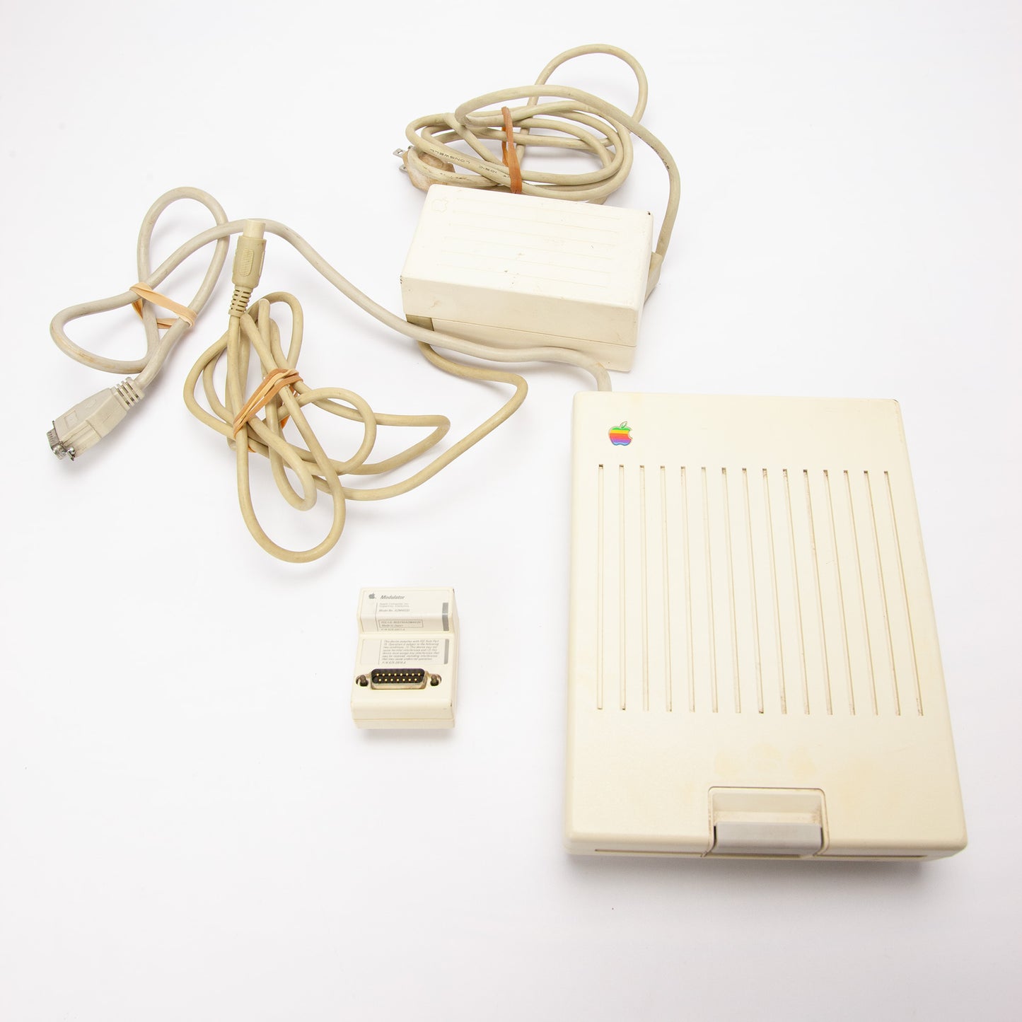 Vintage Apple IIc Computer A2S4000 w/ External Drive Manuals - Parts or Repair