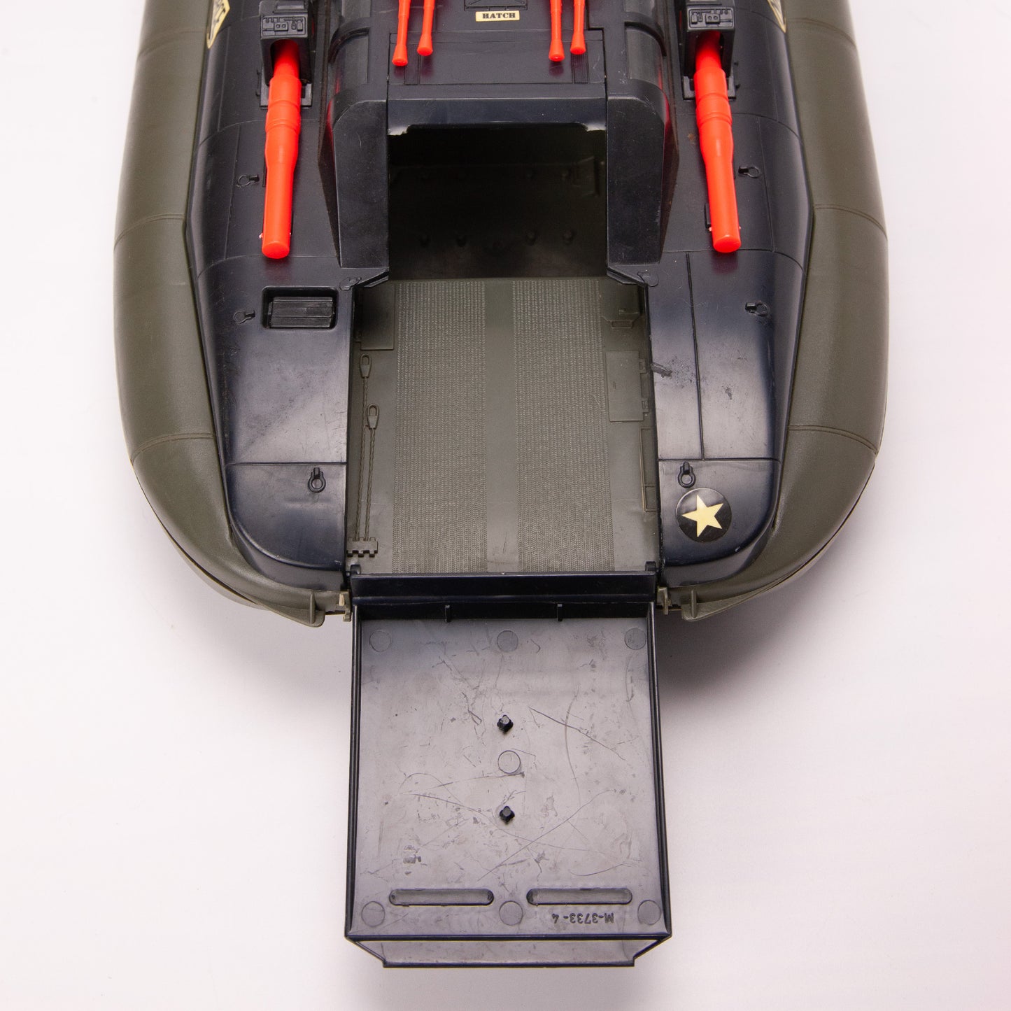 GI Joe Night Force Night Killer Whale Hovercraft Incomplete w Bike & Boat