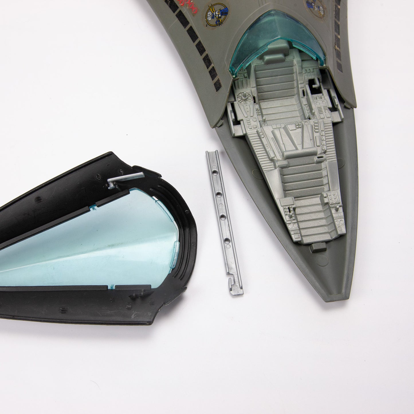 GI Joe Phantom X-19 Stealth Fighter w Ghost Rider Driver Incomplete