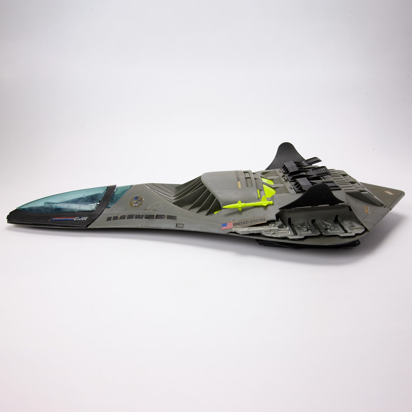 GI Joe Phantom X-19 Stealth Fighter w Ghost Rider Driver Incomplete