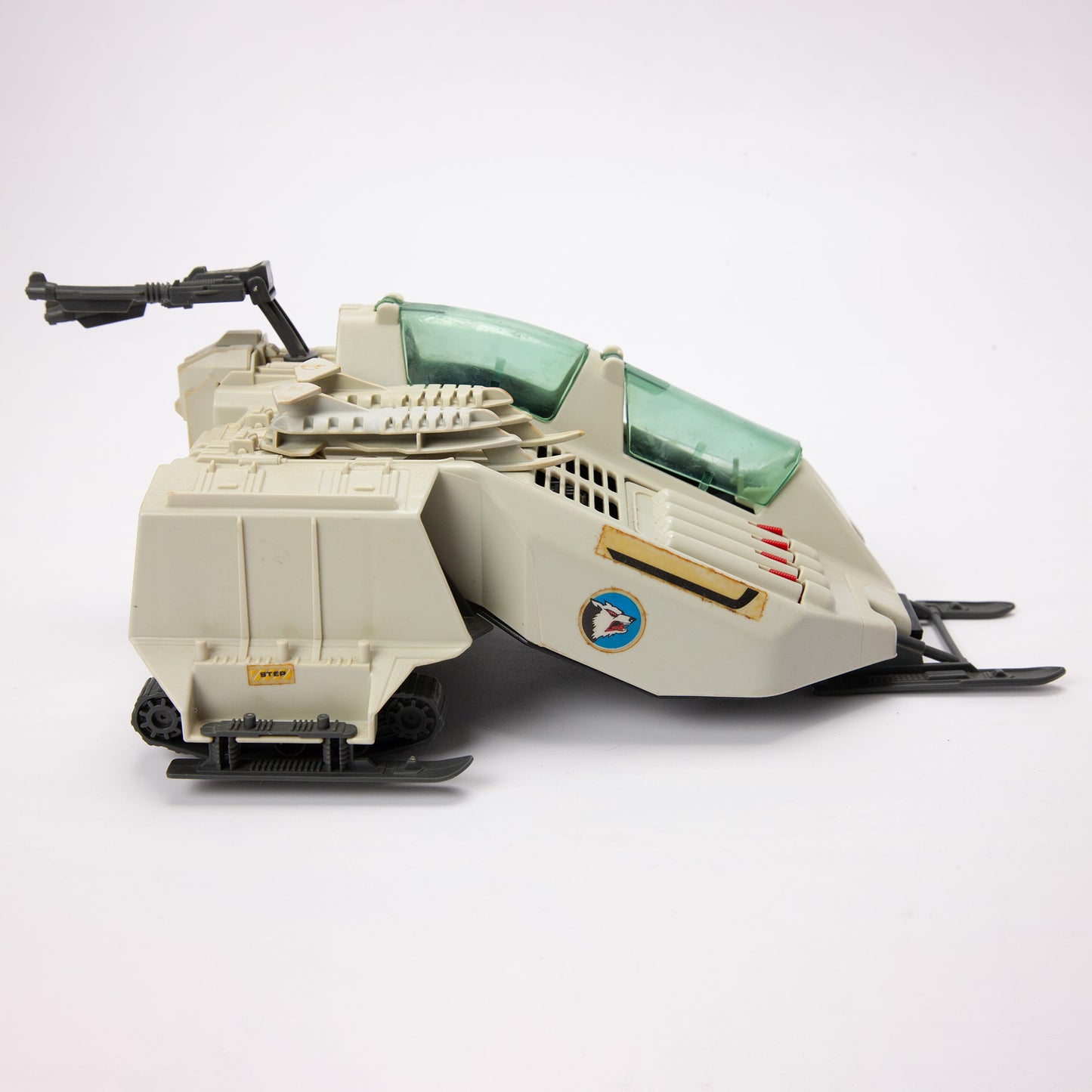 GI Joe Cobra Snow Wolf Snowmobile w Ice Viper Near Complete Vehicle