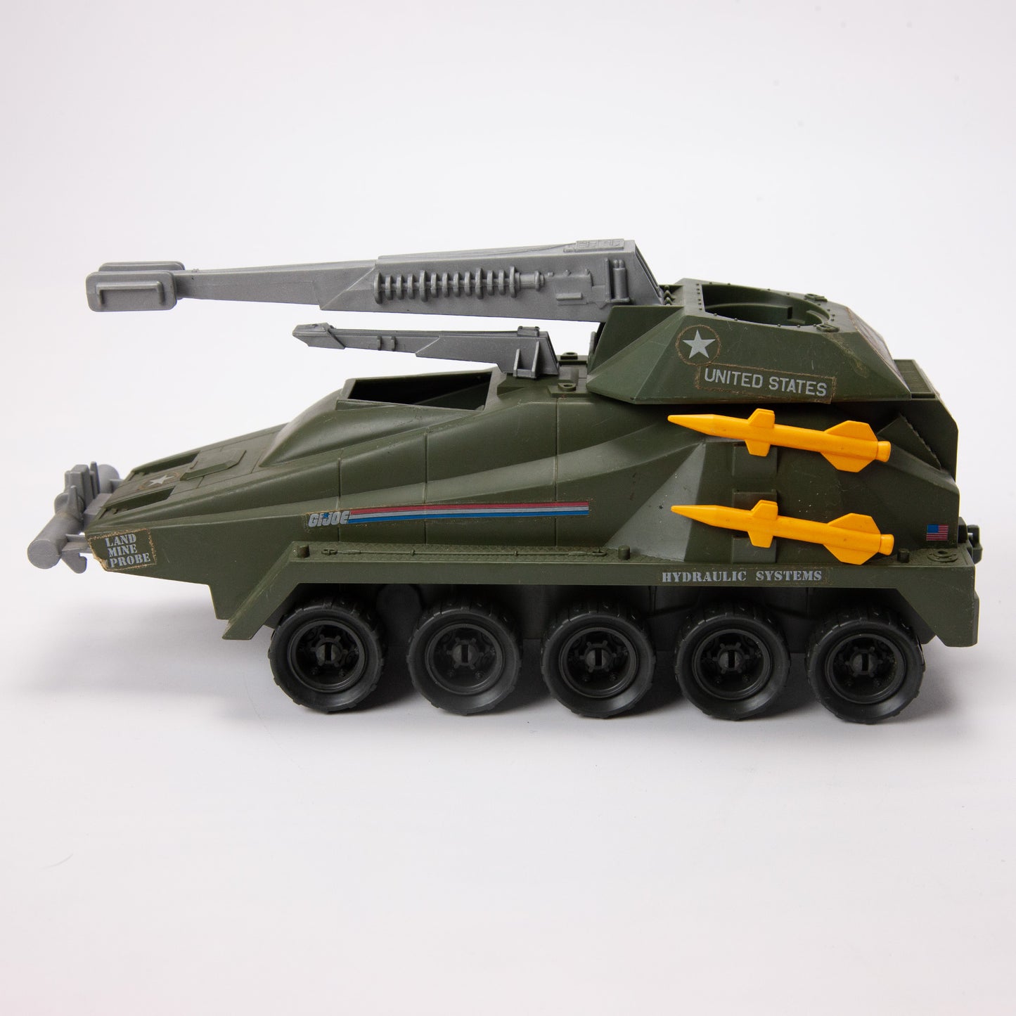 GI Joe 1987 Persuader Tank w Backstop Driver Near Complete Vehicle
