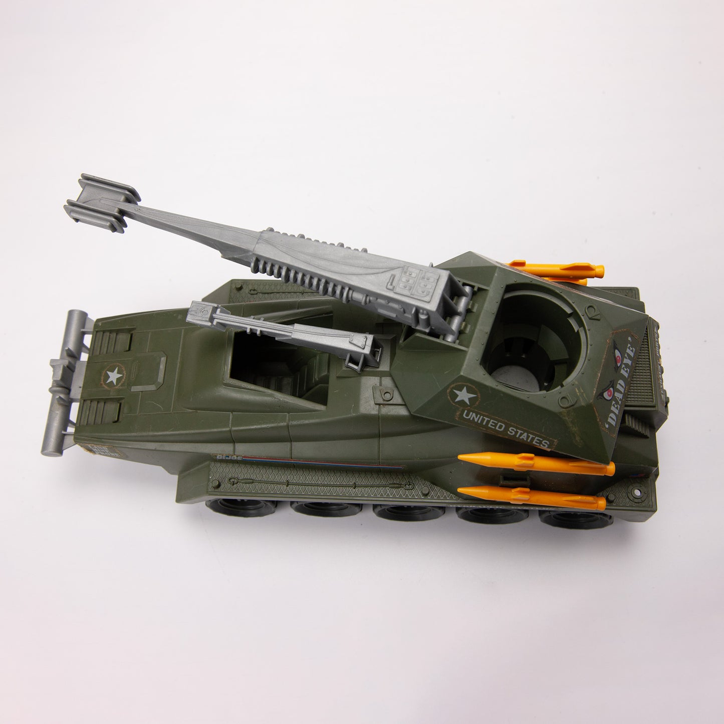 GI Joe 1987 Persuader Tank w Backstop Driver Near Complete Vehicle