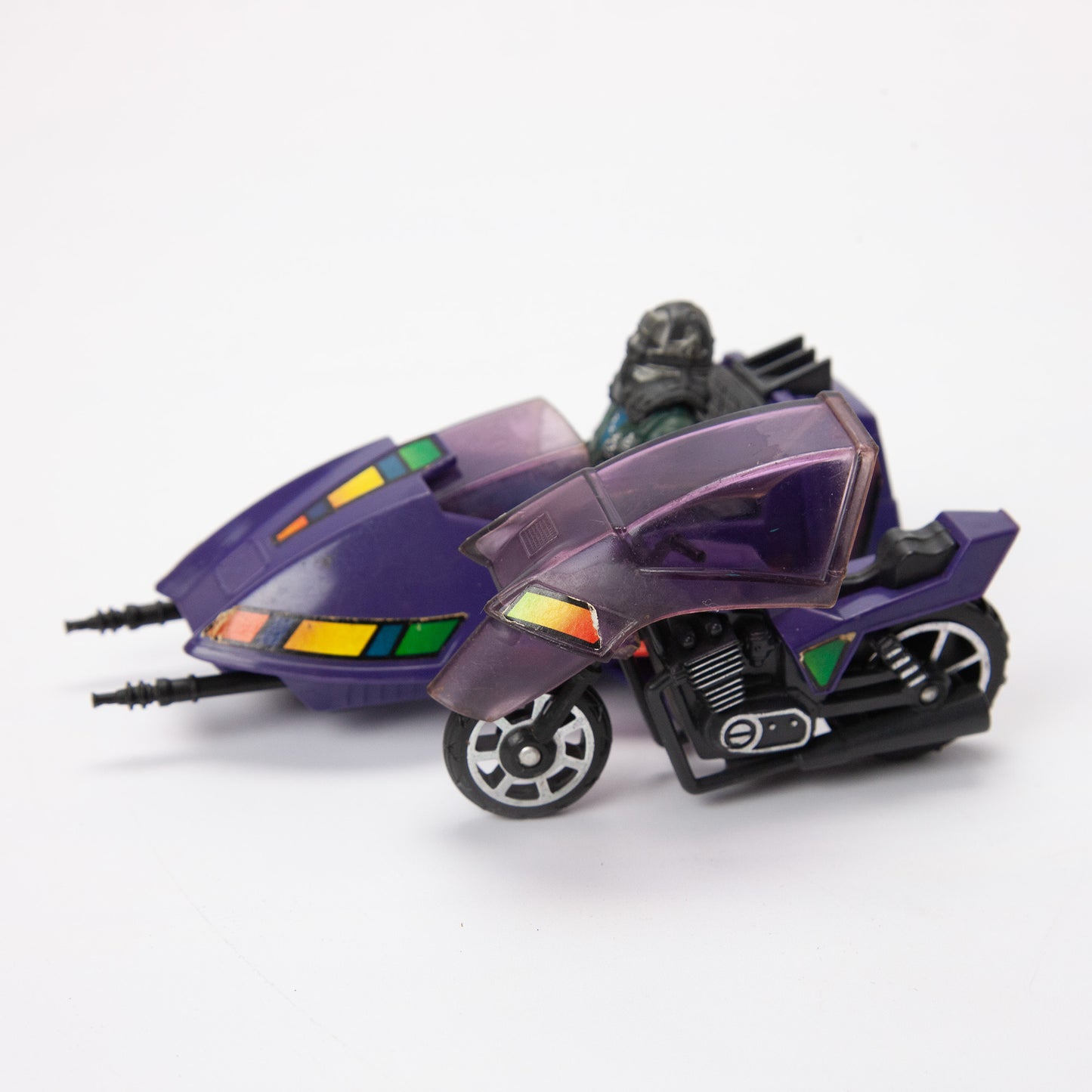 Kenner M.A.S.K. Piranha Motorcycle Sidecar w Sly Rax Long Mask