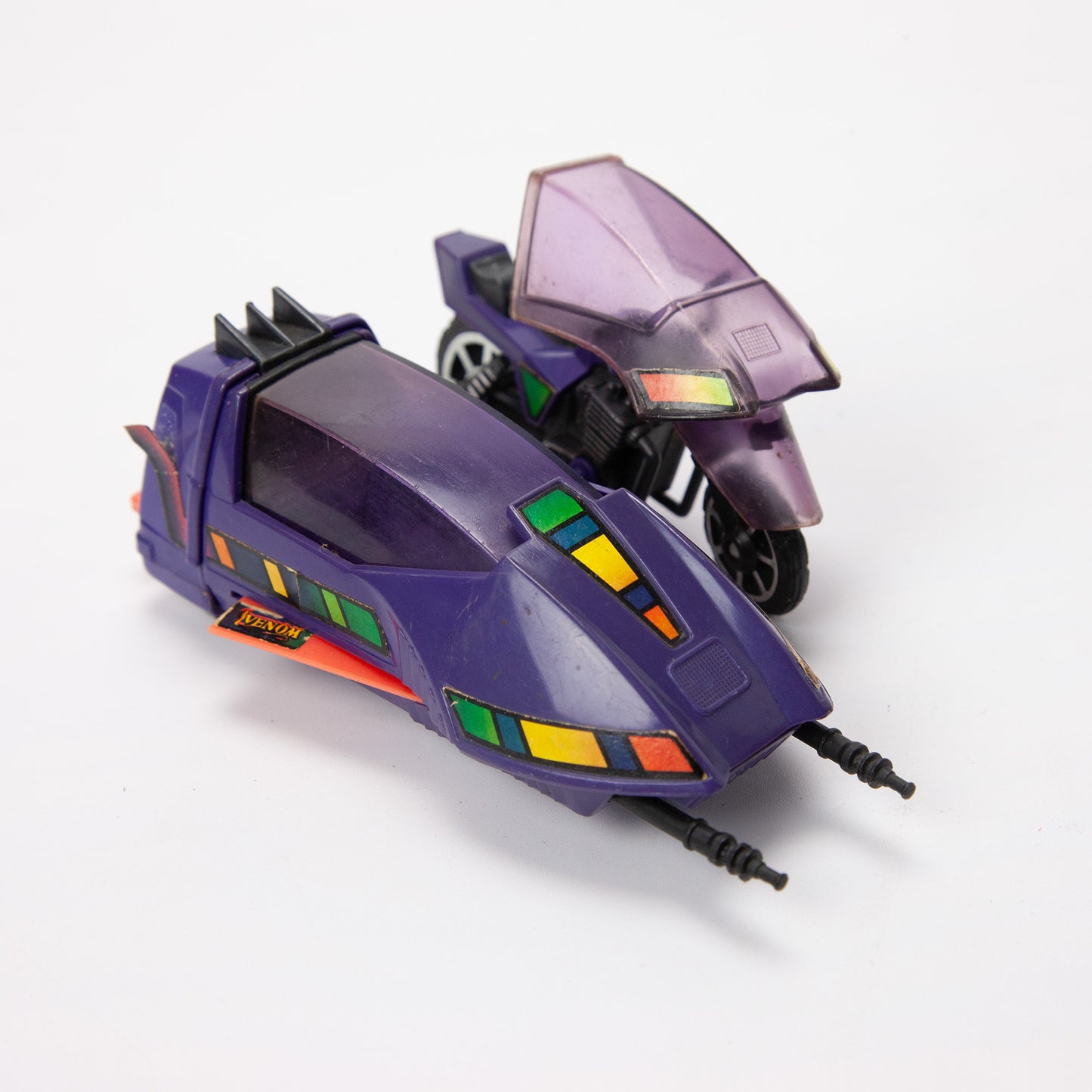 Kenner M.A.S.K. Piranha Motorcycle Sidecar w Sly Rax Long Mask