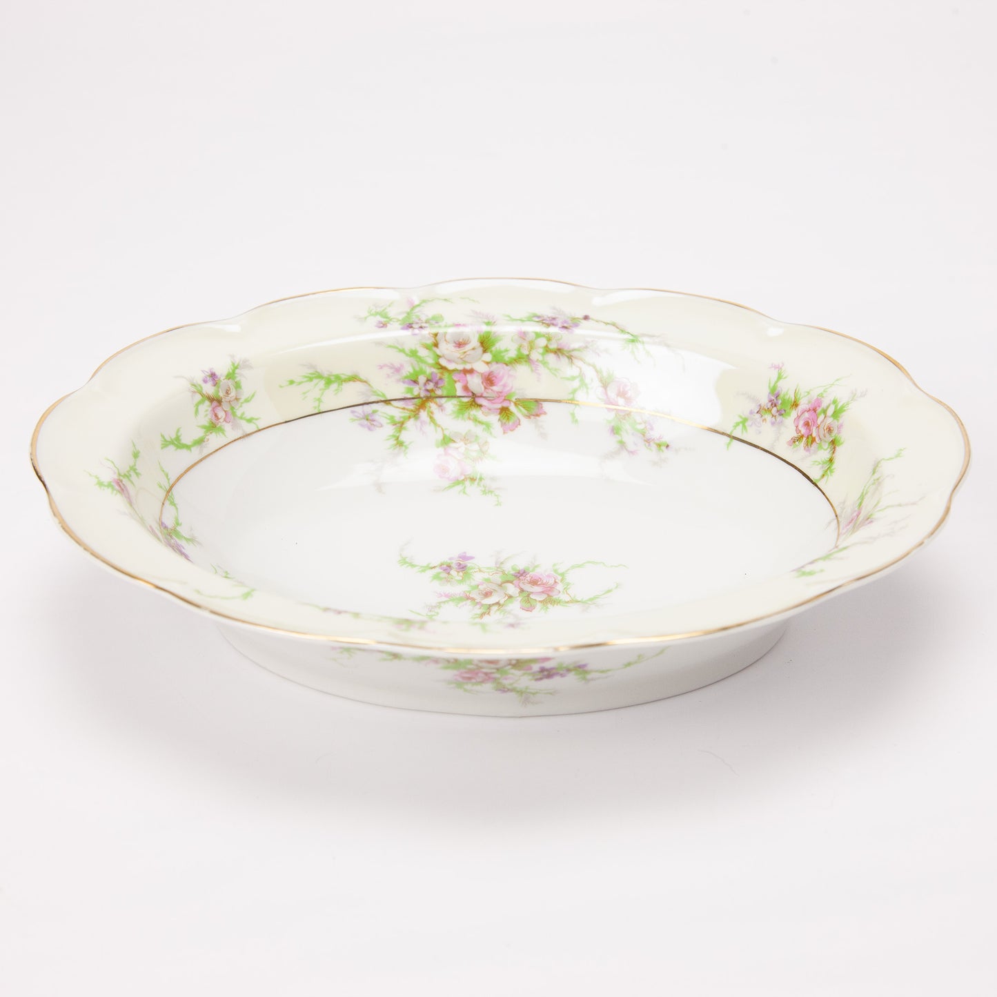 Vintage Theodore Haviland Rosalinde Oval Vegetable Serving Dish