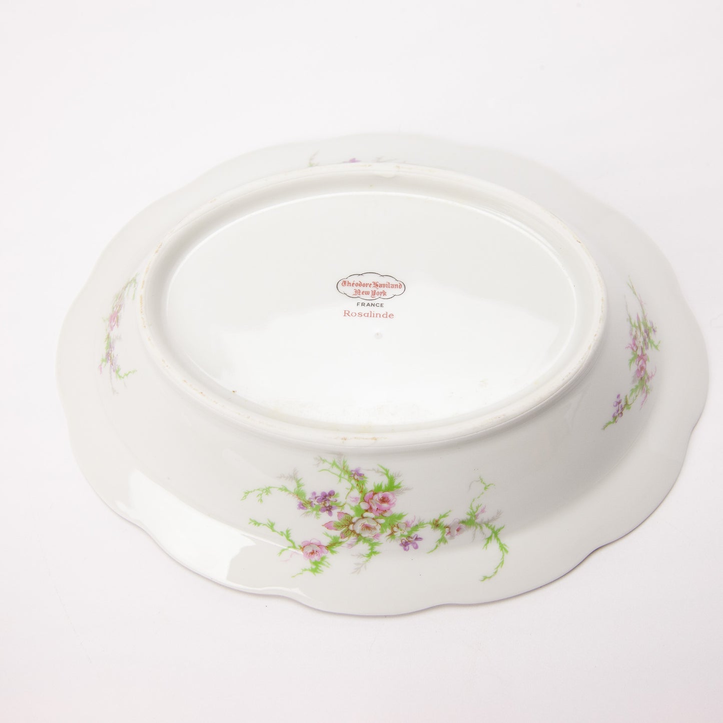 Vintage Theodore Haviland Rosalinde Oval Vegetable Serving Dish