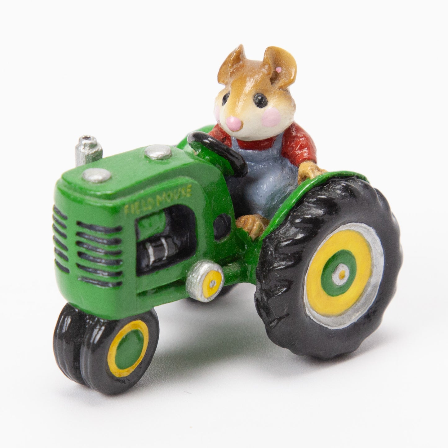 Wee Forest Folk M-133 Field Mouse Green Tractor Figure with Box
