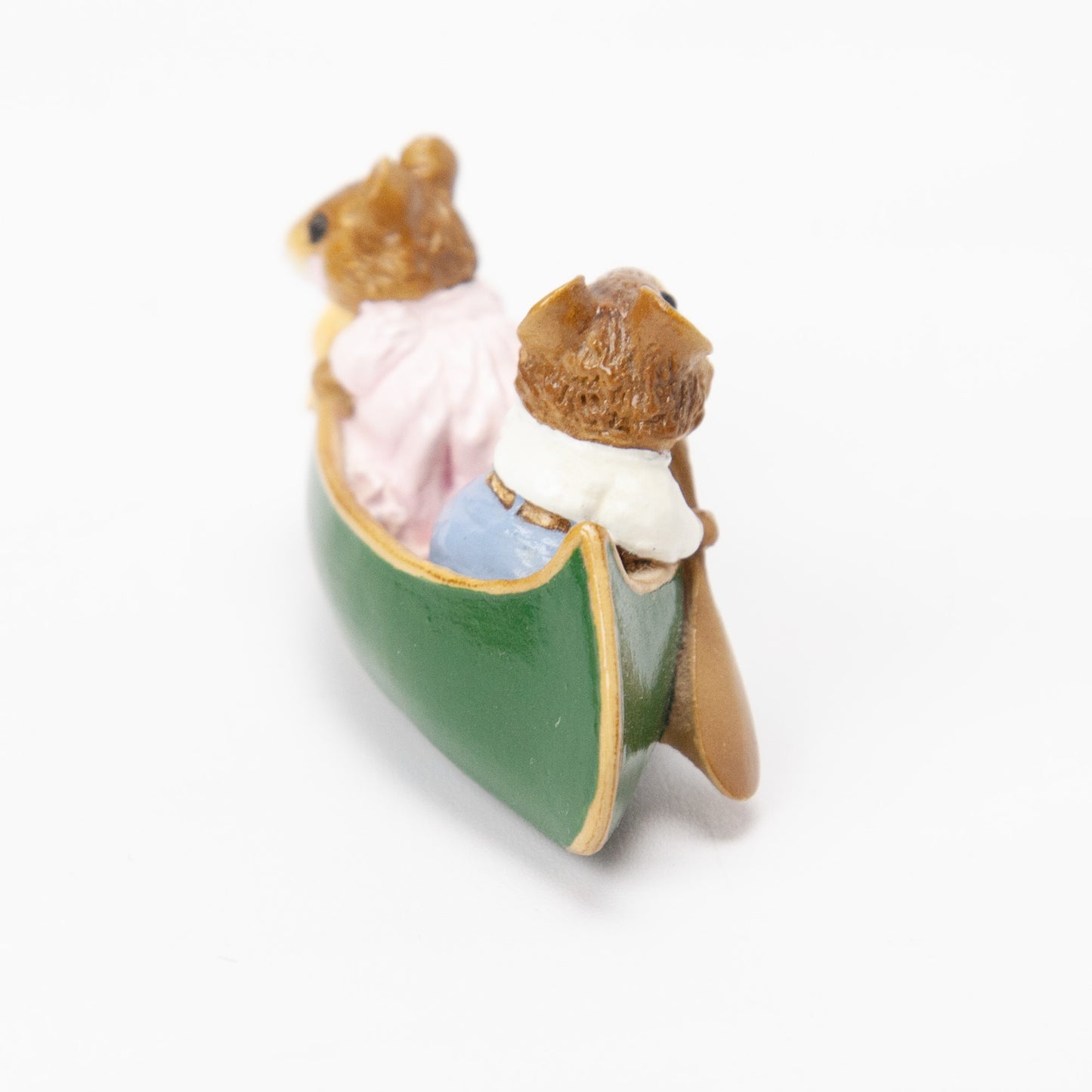 Wee Forest Folk MS-11 Two in a Canoe 1981 Green Canoe with Box