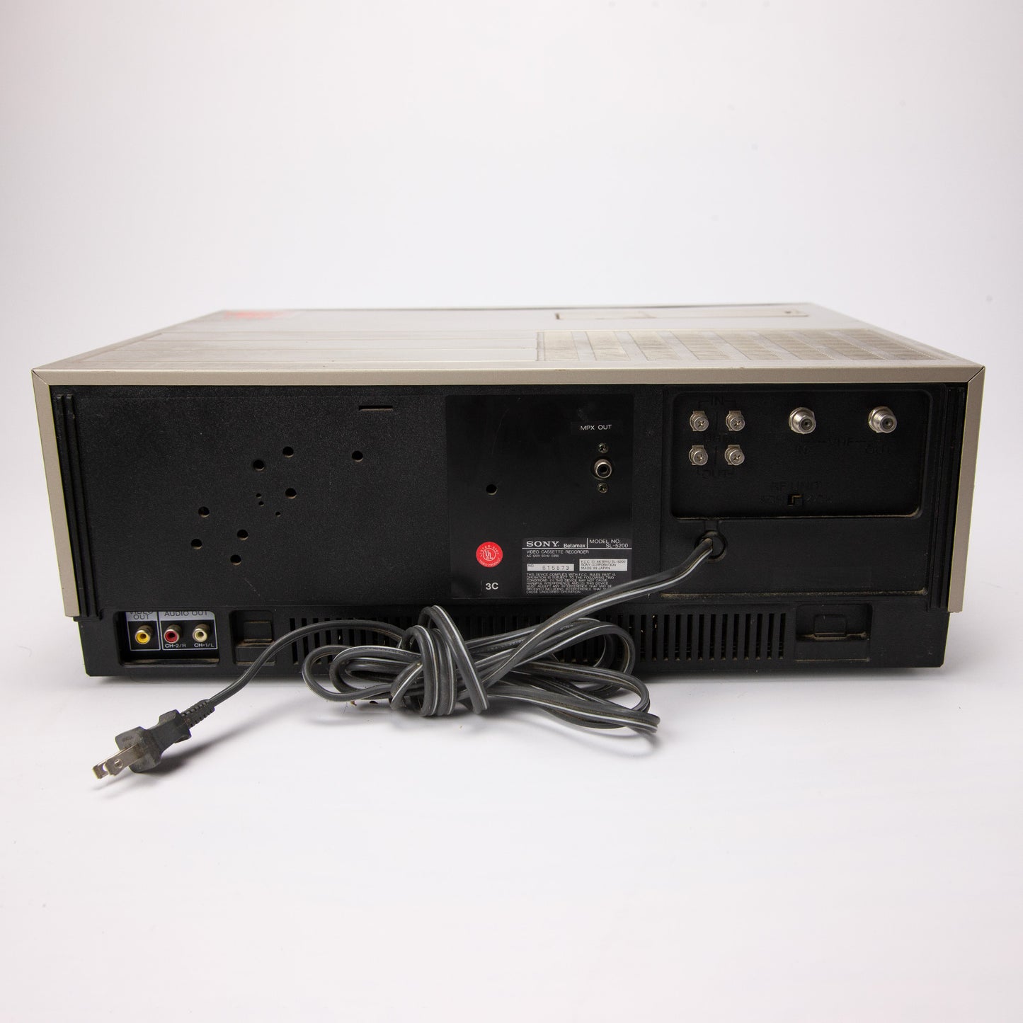 Sony SL-5200 Betamax Hi-Fi Stereo VCR with Remote - Parts Repair