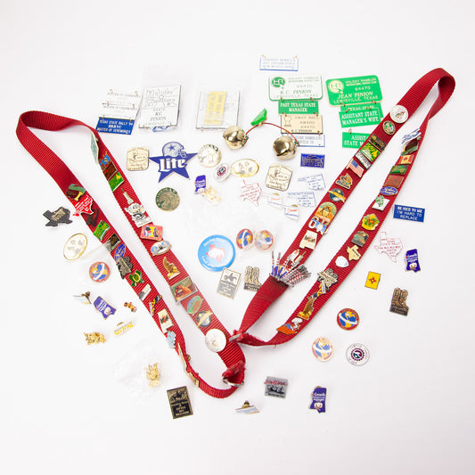 95 Vintage Holiday Rambler RV Club Travel Pin Texas Rally Badge Lot