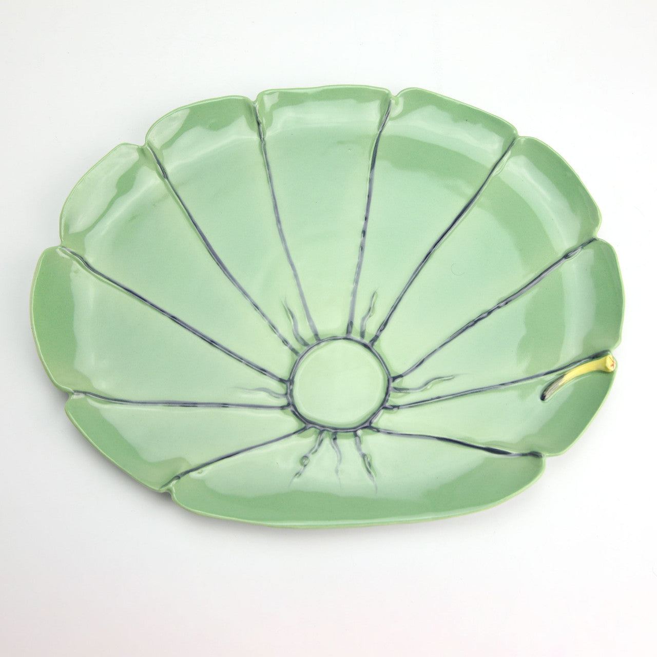 Mustardseed & Moonshine Green Floral Decorative Plate