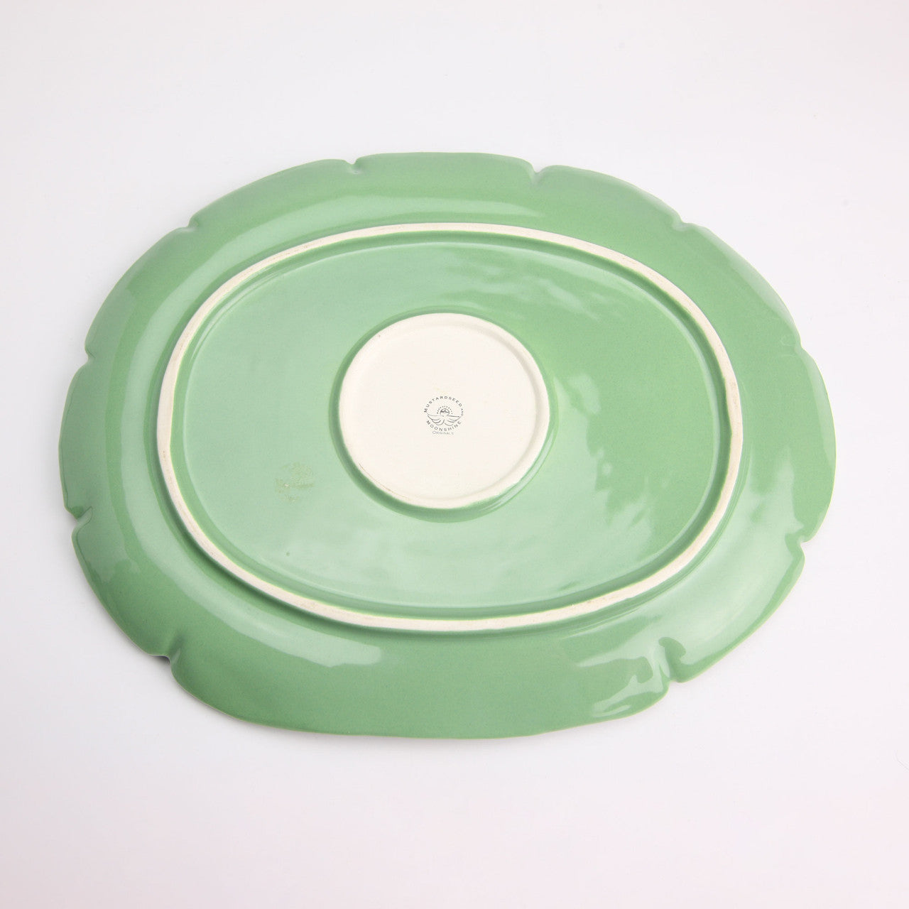 Mustardseed & Moonshine Green Floral Decorative Plate